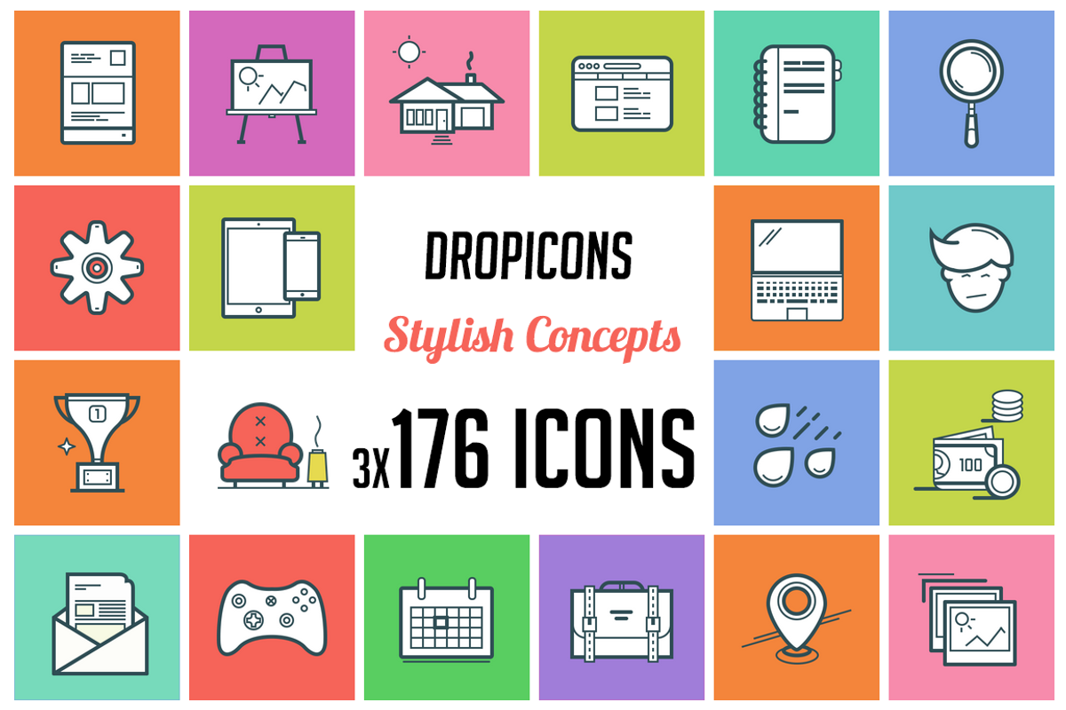Dropicons - Flat Line Stylish Icons, a Solid Icon by Web Icon Set (Photo 1 of 4)