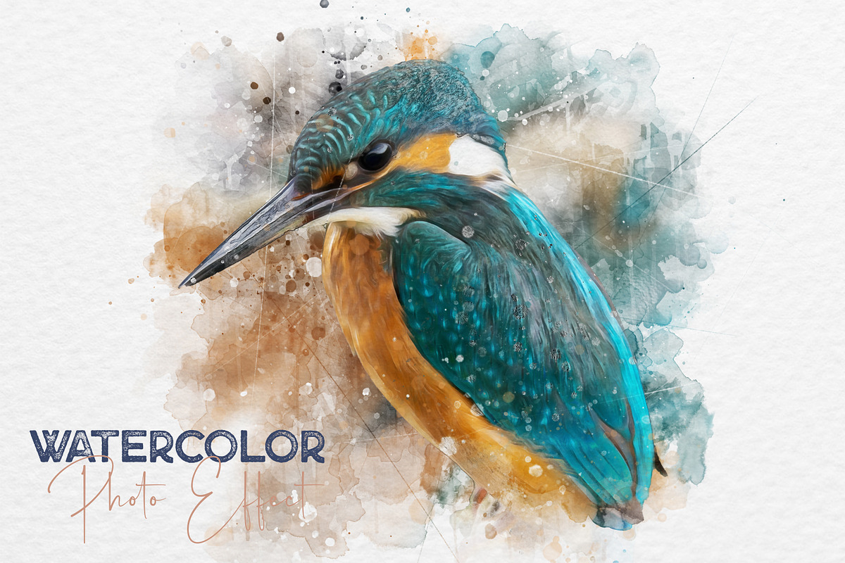 Watercolor Photo Effect, a Layer Style Add-On by dx_vect (Photo 1 of 3)