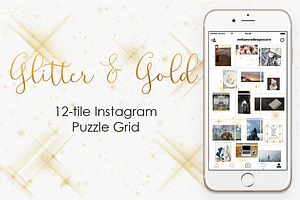 Instagram Puzzle Grid - Gold