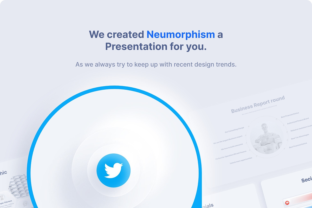 Neumorphic Presentation Template, a Presentation Template by TemplateZuu (Photo 7 of 48)