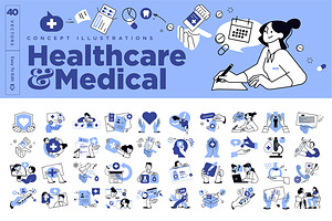 Healthcare and medical illustrations, an Illustration by PureSolution