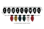 Christmas Lights - A Holiday Font, a Font by Dansie Design (Thumbnail 1 of 10)