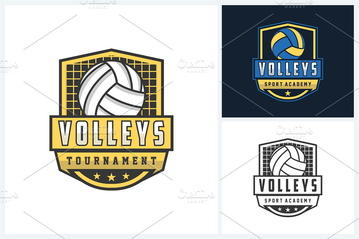 Volleyball logo design template, a Branding & Logo Template by jundio studio