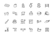 Restroom, Bathroom Vector Icon Set, an Outline Icon by Tettygreen (Thumbnail 2 of 2)