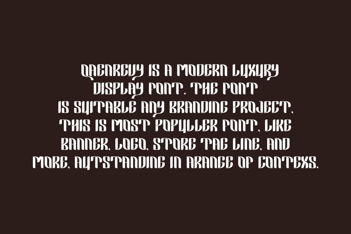 Qaenrevy -  Modern & Luxury Font, a Sans Serif Font by QR Design Studio (Photo 2 of 6)