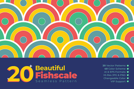 Beautiful Fishscale Seamless Pattern