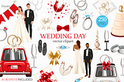 WEDDING DAY CLIPART, a Decorative Illustration by Serghei Caraulan (Thumbnail 1 of 8)