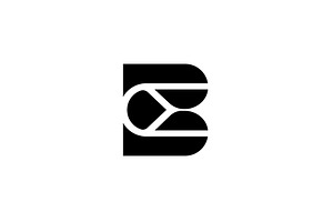 Letter B U logo design