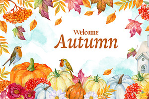 Autumn Leaves Thanksgiving Clipart