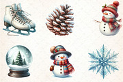 Snowflakes and Winter Scenes Clipart, an Illustration by DreamCafeArt (Thumbnail 3 of 8)