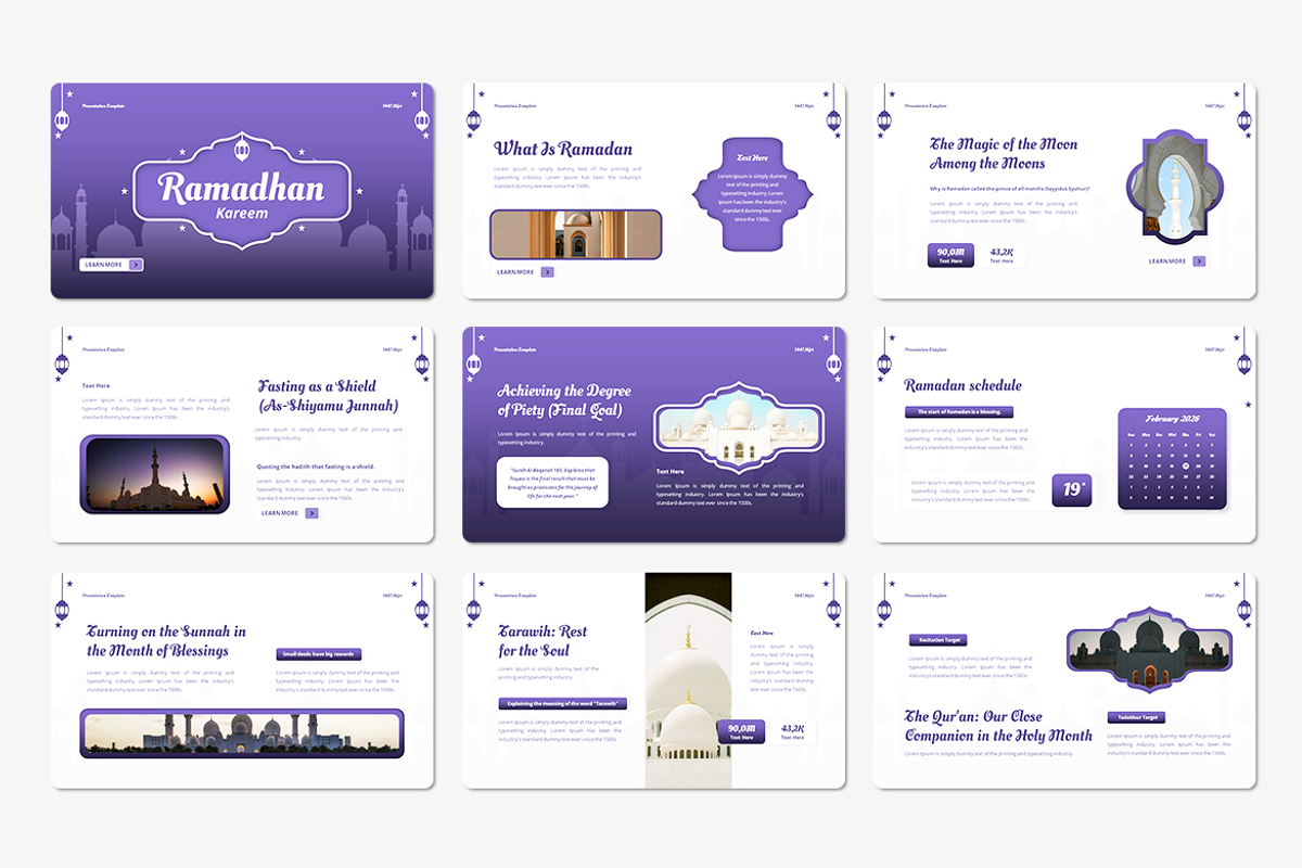 Ramadhan Kareem PowerPoint Template, a Presentation Template by QR Design Studio (Photo 2 of 3)