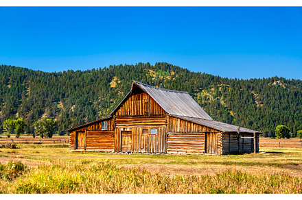 T.A. Moulton barn at Mormon Row in, a Nature Photo by Leonid Andronov