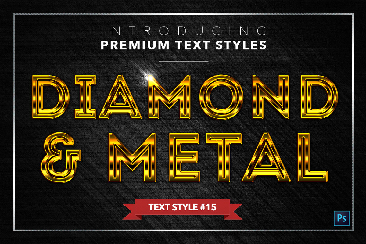 Diamond & Metal #2 - 16 Text Styles, a Layer Style Add-On by Jonas Stensgaard (Photo 16 of 19)
