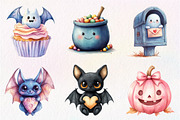 Cute Pastel Spooky Halloween Clipart, an Illustration by CreationArt (Thumbnail 5 of 5)