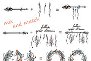 Tribal Vector Clipart. Boho set, a Decorative Illustration by Live line (Thumbnail 9 of 14)