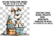 Whimsical Christmas Dog Clipart, an Illustration by Craft Nest (Thumbnail 2 of 6)