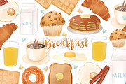 Breakfast cliparts, an Object Graphic by designloverstudio (Thumbnail 1 of 2)