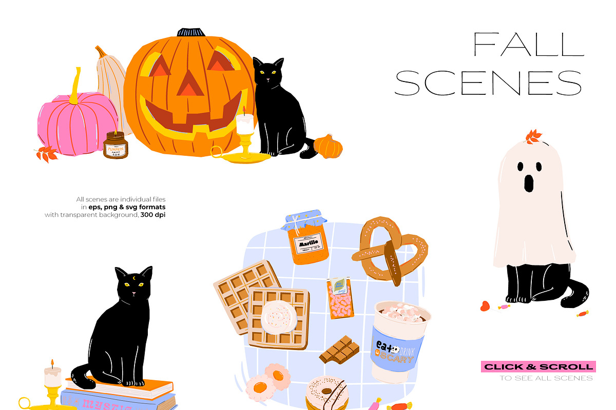Fall season: Halloween is coming!, a Seasonal Illustration by Ruslana Lubenets (Photo 3 of 17)