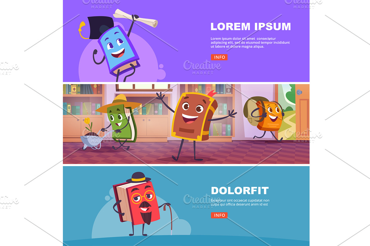 Books. books covers with different, an Education Illustration by Onyx