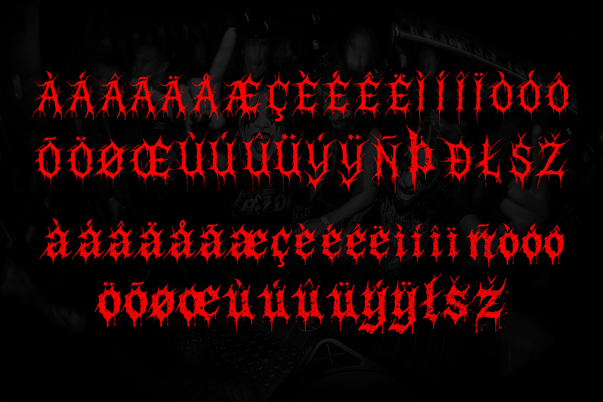BloodThrone Gothic Metal Font, a Script Font by Art StoreID (Photo 6 of 12)