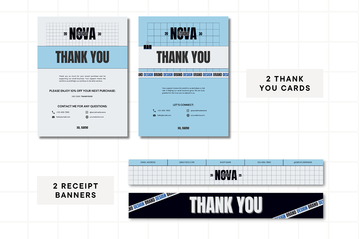 Modern Blue Etsy Shop Kit Template, a Branding & Logo Template by Anna Design Studio (Photo 5 of 8)