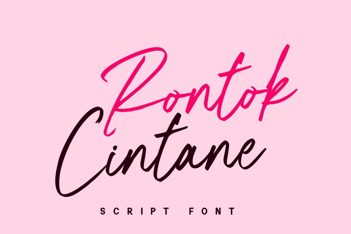 Rontok Cintane - Script Font, a Script Font by GFRcreative (Photo 1 of 4)