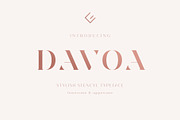Davoa - Elegant Stencyl Typeface, a Serif Font by AlienValley (Thumbnail 1 of 9)