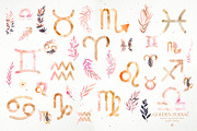 Watercolor Golden Zodiac, an Illustration by Webvilla Studio (Thumbnail 6 of 6)