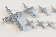 Diamond cross with diamond suspensio, an Object 3D Model by 3D Models by Obshansky (Thumbnail 2 of 11)