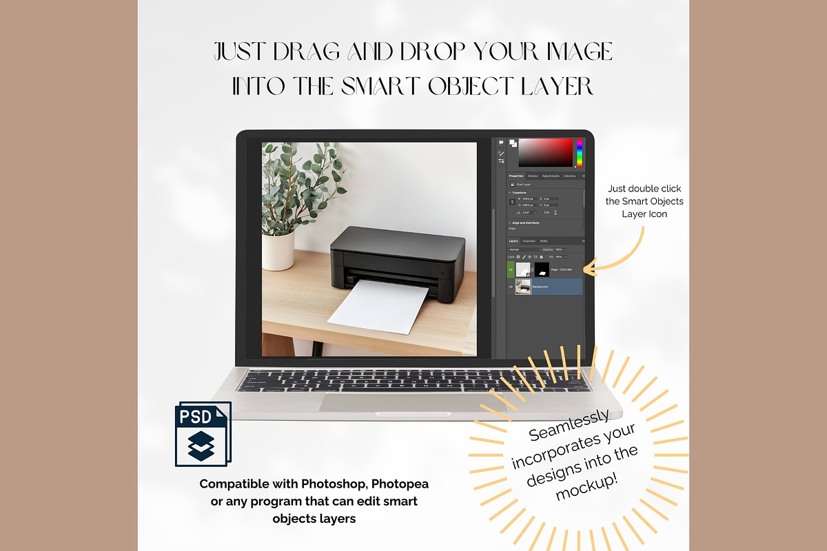 Scandi A4 Printer Mockup PR-SC-01, a Books & Magazine Mockup by Callistemon Creative (Photo 8 of 8)
