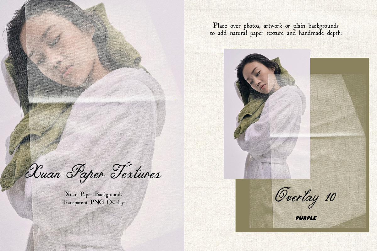 Xuan Paper Textures & PNG Overlays, a Texture Graphic by Purple (Photo 8 of 19)