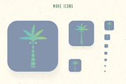 50 Palm Tree Vector Logos & Icons, an Outline Icon by Tropical Type (Thumbnail 6 of 7)