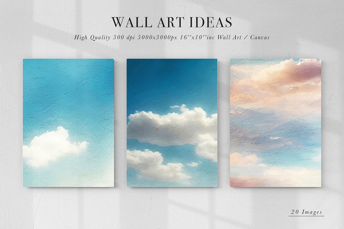 Painted Sky Pictures, Sky Landscape, a Texture Graphic by by creative paper (Photo 2 of 7)