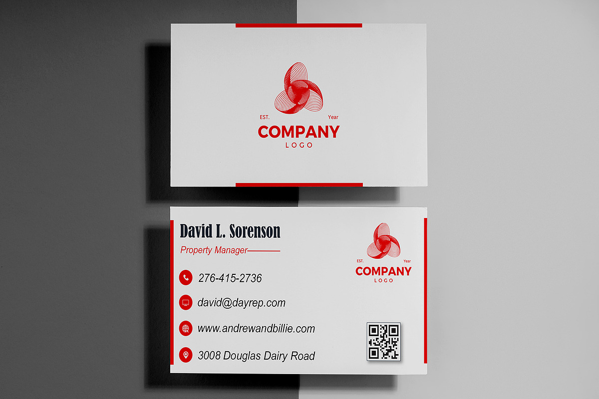 Clean Real Estate Business Card PSD preview 2