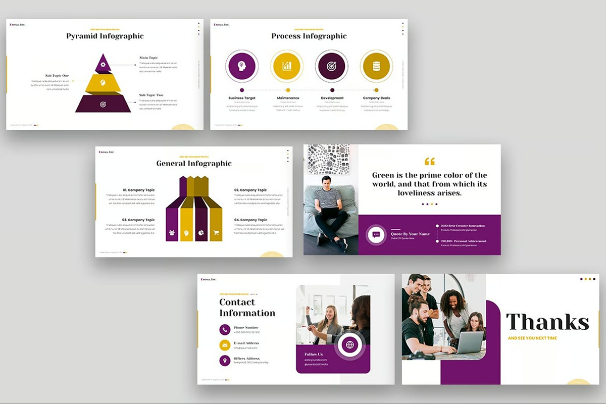 Enosa - Business Powerpoint Template, a Presentation Template by Fit-tee (Photo 4 of 6)