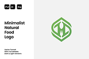 Minimalist Natural Food Logo, a Branding & Logo Template by Luxury Logos (Thumbnail 1 of 4)