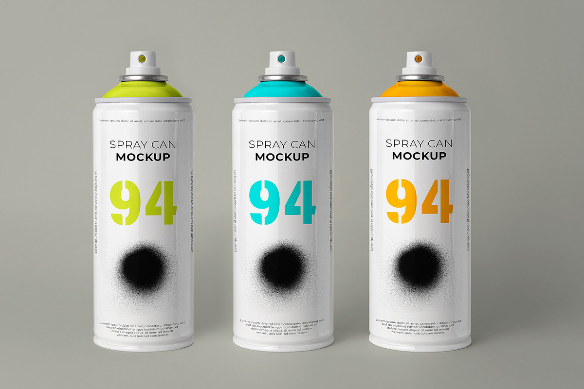 Spray Can Mockup, a Packaging Mockup by Graphicnugget (Photo 2 of 7)