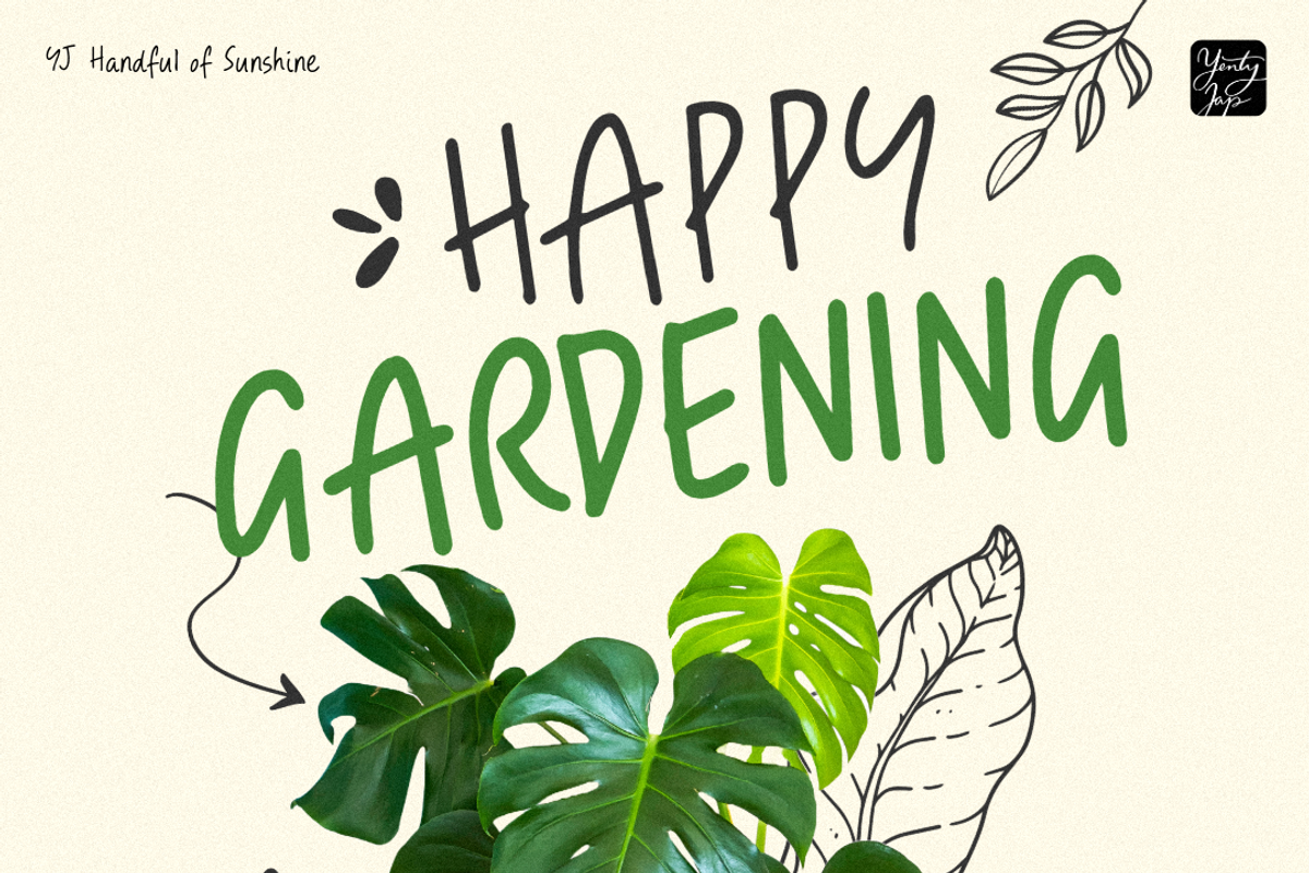 YJ Handful of Sunshine, a Script Font by YENTY JAP CO (Photo 4 of 20)