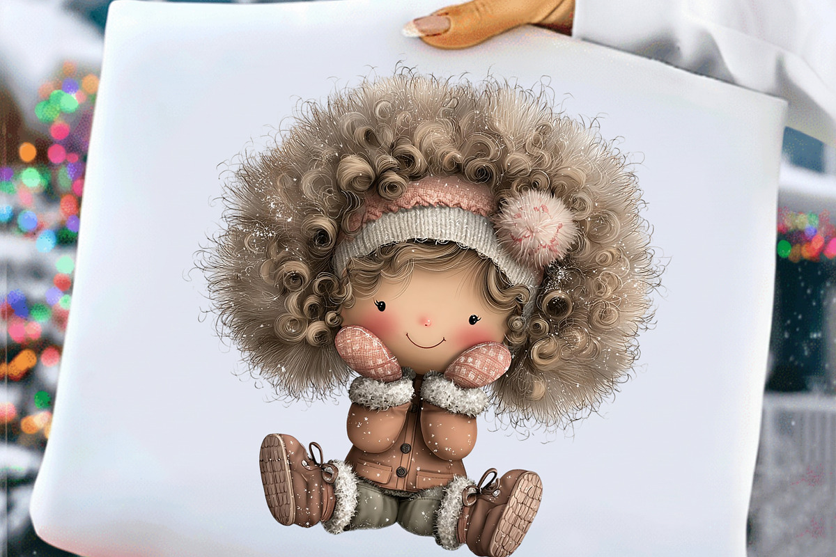 Whimsical Winter Kids Clipart, an Illustration by Craft Nest (Photo 3 of 11)