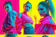 Neon Cyberpunk Girls Photo Pack, a Person Illustration by StockVerse Creative (Thumbnail 3 of 4)