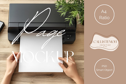 Printer Mockup with Hands PR011-03, a Books & Magazine Mockup by Callistemon Creative
