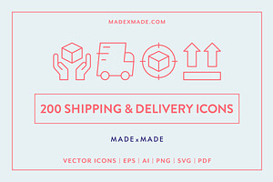 Shipping & Delivery Line Icons