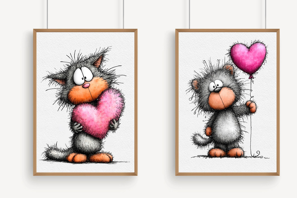 Cute Animal Valentine Love Set Clipa, an Illustration by Libby Wishes (Photo 5 of 6)