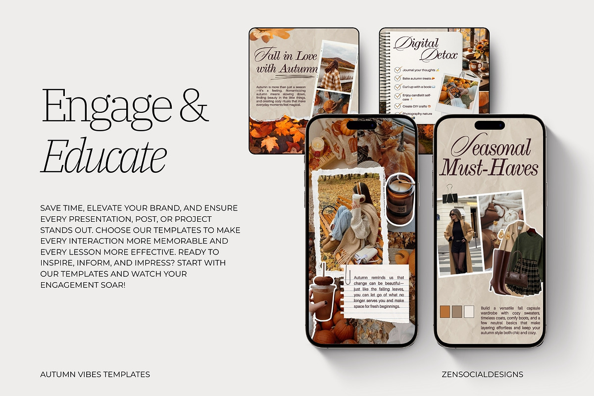 Autumn Vibes Instagram Templates preview 8