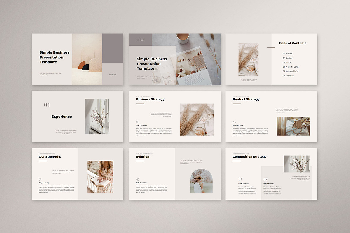 Simple Business Presentation CANVA, a Presentation Template by CreativityForest (Photo 7 of 17)