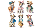 Prompt Watercolor Cute Dog Clipart, a Decorative Illustration by Creative design (Thumbnail 4 of 7)