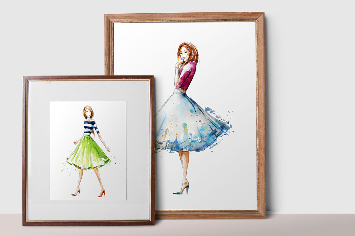 Watercolor fashion illustrations, an Illustration by Kamenuka (Photo 3 of 3)
