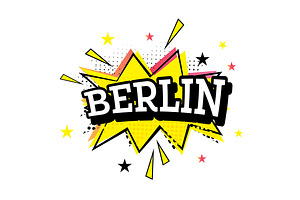 Berlin Comic Text In Pop Art Style.