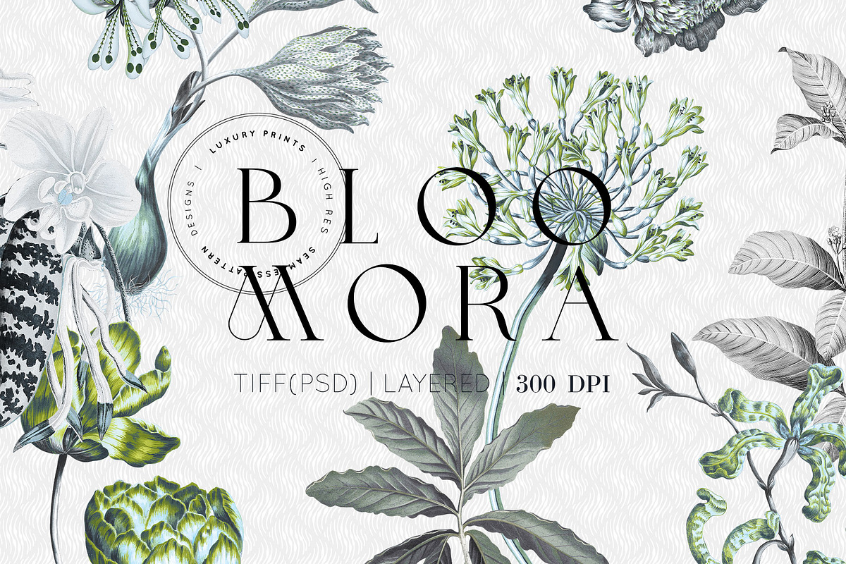 Bloomora luxury Floral Prints & More, a Pattern Graphic by Pink Linen (Photo 1 of 11)