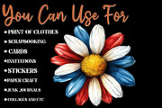 American Flag Daisy Flower 4th of, an Illustration by Designworld (Thumbnail 7 of 9)